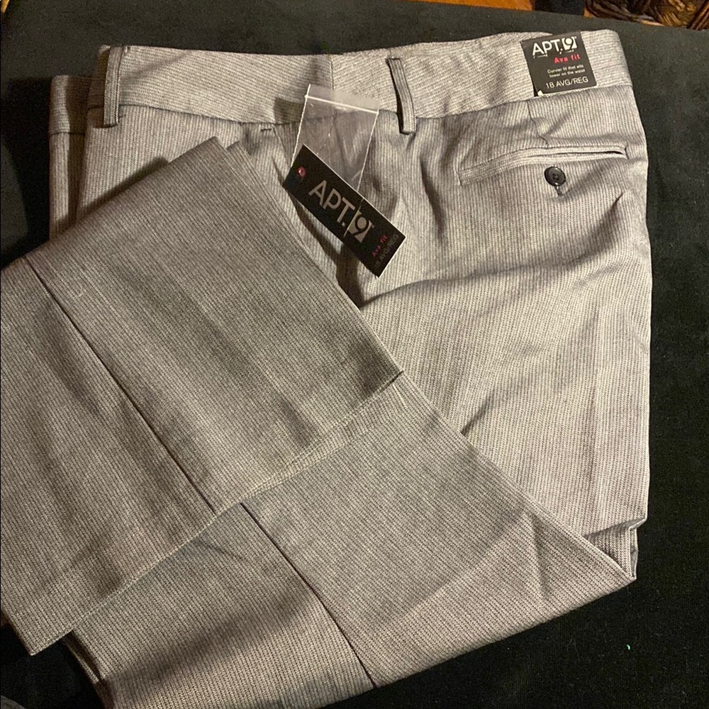 NWT Apt. 9 Gray Classic Trousers